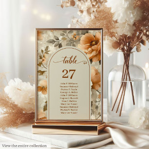 Numéro de table Sophisticated Boho cuivre ivoire s