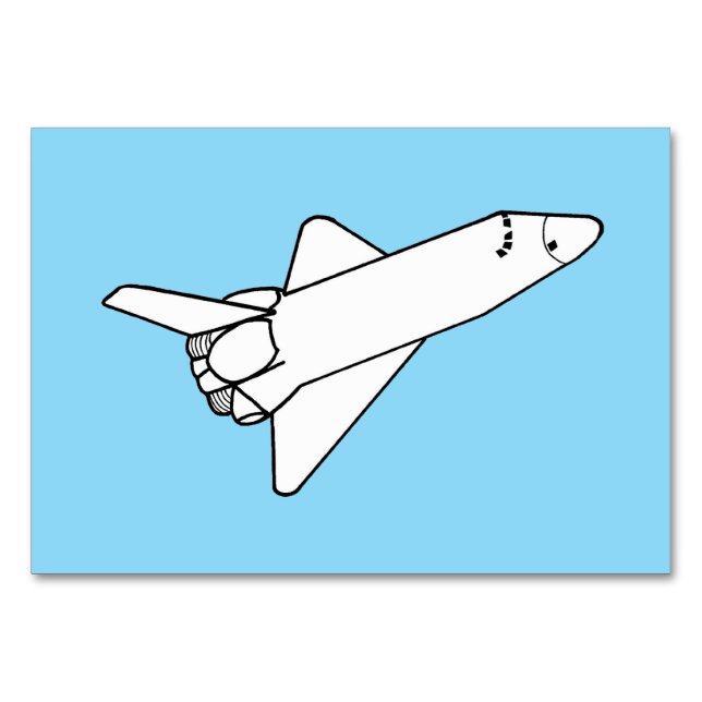 Numéro De Table Space Shuttle Flying Reading Flashcards (Devant)