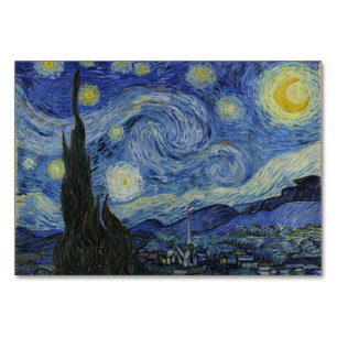 Numéro De Table Starry Night by Vincent Van Gogh