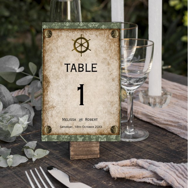 Numéro De Table Steampunk Célébration Mariage Réception (Créateur téléchargé)