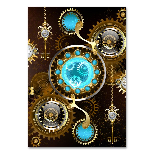 Numéro De Table Steampunk Rusty Background (Par défaut)