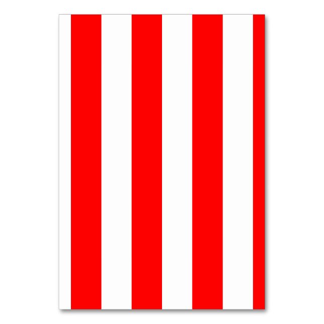 Numéro De Table Stripes - Blanc et Rouge (Par défaut)