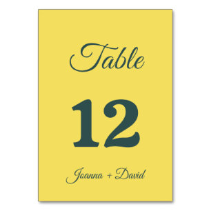 Numéro De Table Style minimaliste Mariage de police de calligrap