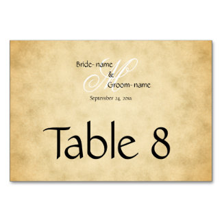Numéro De Table Style Vintage de monogramme de mariage personnalis