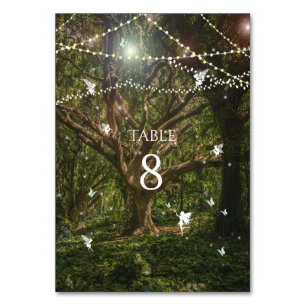 Numéro De Table Sweet Sixteen, Forêt Enchantée, Fées