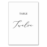 Table de calligraphie noire délicate Douze