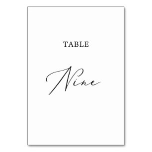 Numéro De Table Table de calligraphie noire délicate Neuf