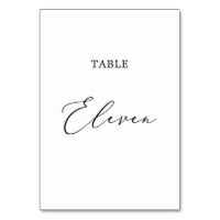 Table de calligraphie noire délicate Onze