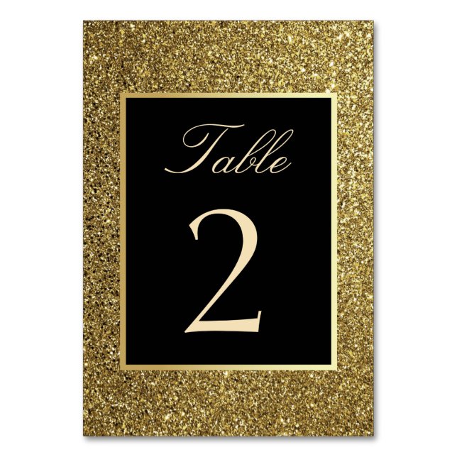 Numéro De Table Table de Mariage Luxueuse Élégante Paillettes Or e (Par défaut)