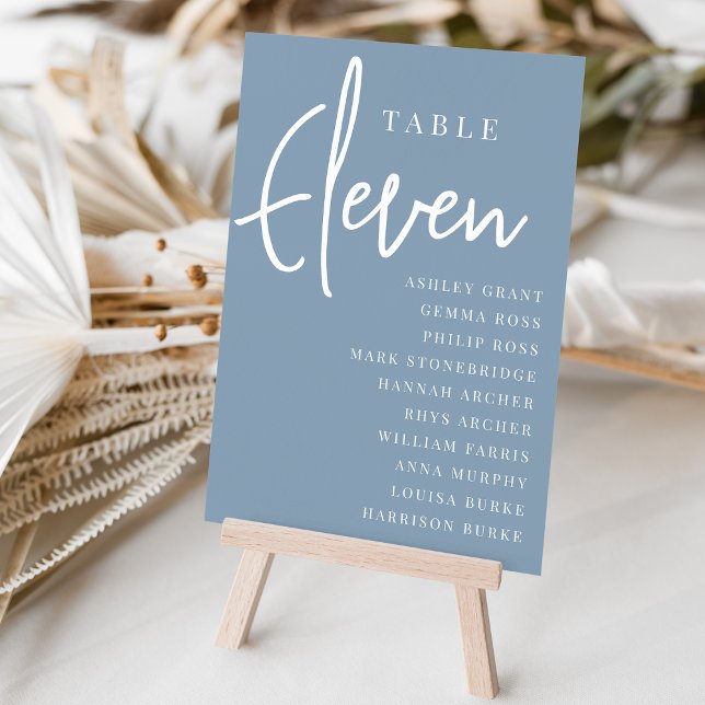 Numéro De Table Table ELEVEN avec script manuel + Noms des invités (Créateur téléchargé)