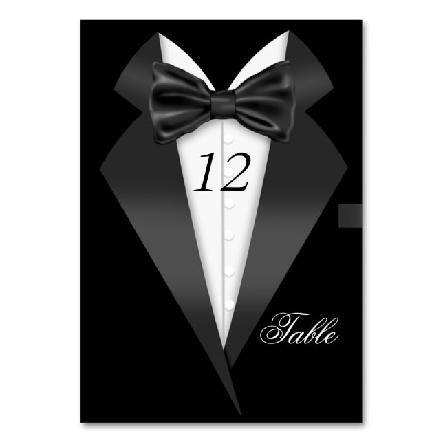 Numéro De Table Table noire officielle Tuxedo Numéro Lieu de siège (Par défaut)