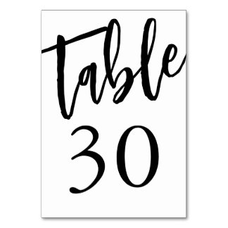Numéro De Table Table numéro 30 minimaliste noir et blanc