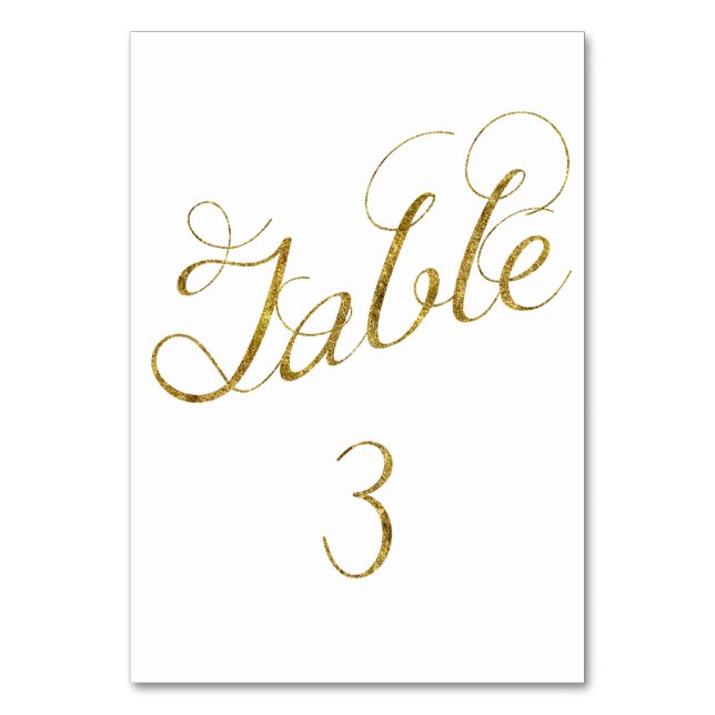 Numéro De Table table numéro 3 Glam or (Par défaut)