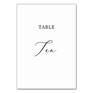 Numéro De Table Tableau 10 de la calligraphie noire