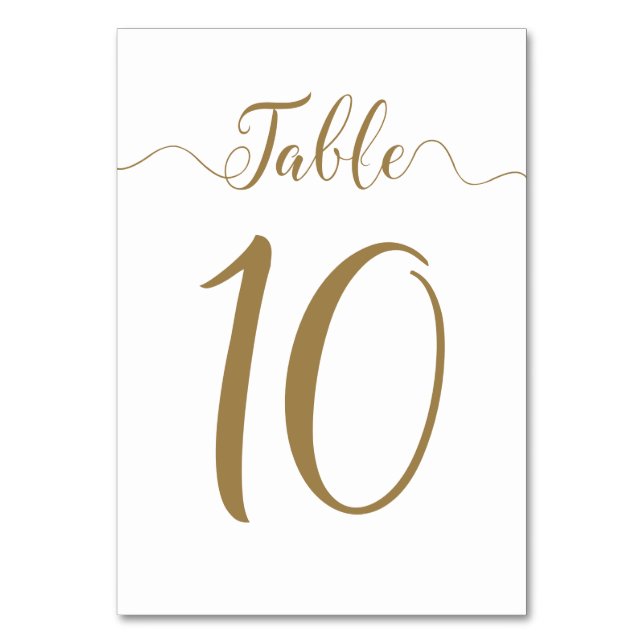 Numéro De Table Tableau 10 Numéros du tableau des Mariages d'or (Par défaut)