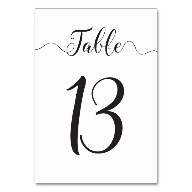 Numéro De Table Tableau 13 Numéro du tableau Mariage (Par défaut)