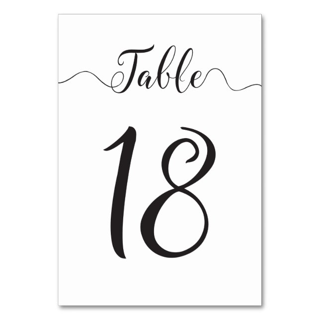 Numéro De Table Tableau 18 Numéros du tableau des Mariages (Par défaut)
