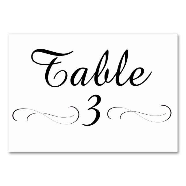 Numéro De Table Tableau 3 (Devant)