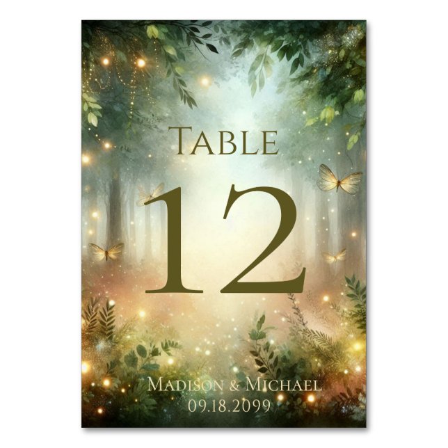 Numéro De Table Tableau de Siège Magique de la Prairie de la Forêt (Par défaut)