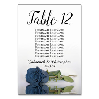Numéro De Table Tableau de sièges Mariage en acier bleu Dusty