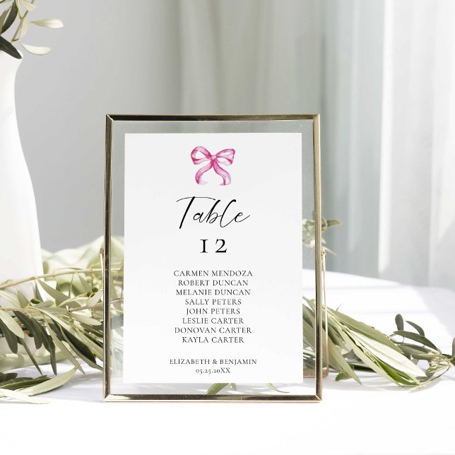 Numéro De Table Tableau de sièges Mariage simple et élégant (Créateur téléchargé)