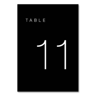Numéro De Table Tableau minimaliste moderne noir et blanc Numéro 1