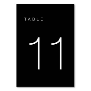 Numéro De Table Tableau minimaliste moderne noir et blanc Numéro 1