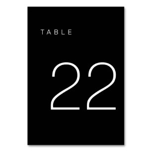 Numéro De Table Tableau minimaliste moderne noir et blanc Numéro 2