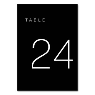 Numéro De Table Tableau minimaliste moderne noir et blanc Numéro 2