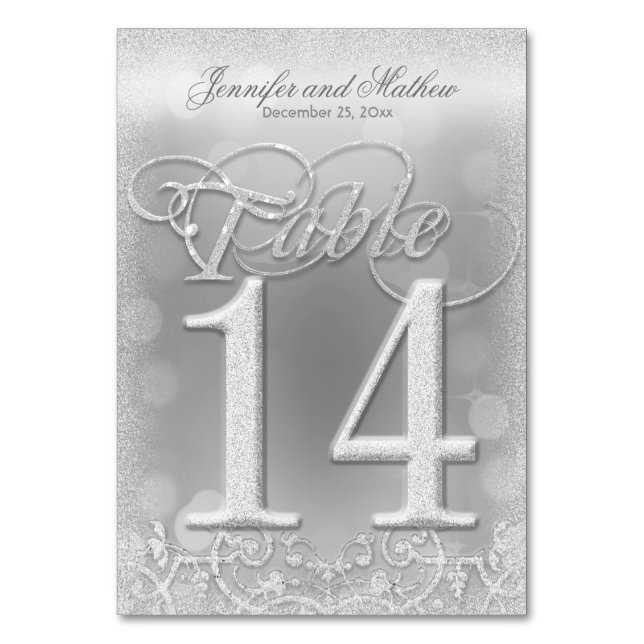Numéro De Table Tableau Numéro 14 Parties scintillant élégante de  (Par défaut)