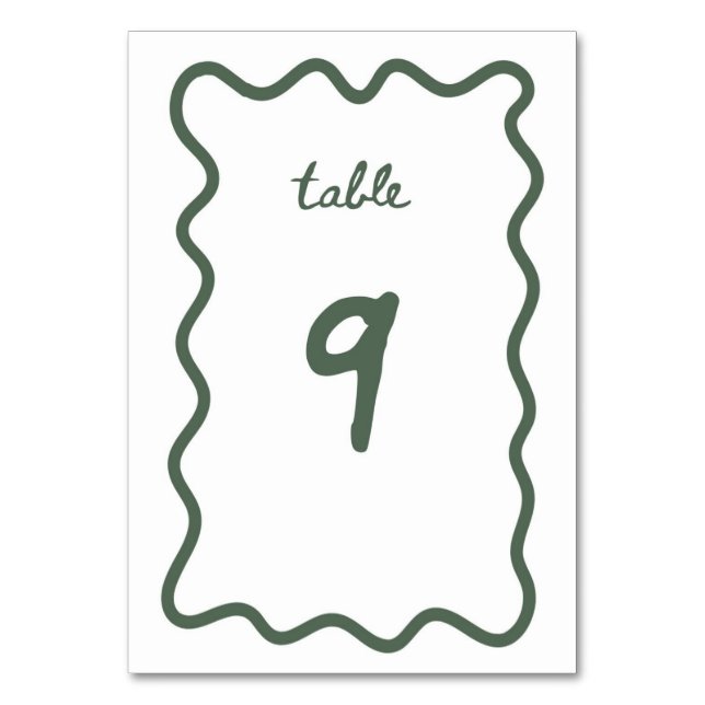 Numéro De Table Tableau numéro 9 (Par défaut)