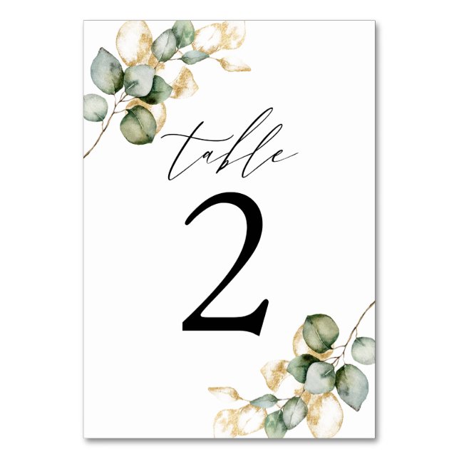 Numéro De Table Tableau vert n° 2 (Par défaut)