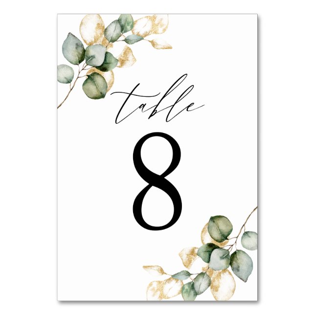 Numéro De Table Tableau vert n° 8 (Par défaut)