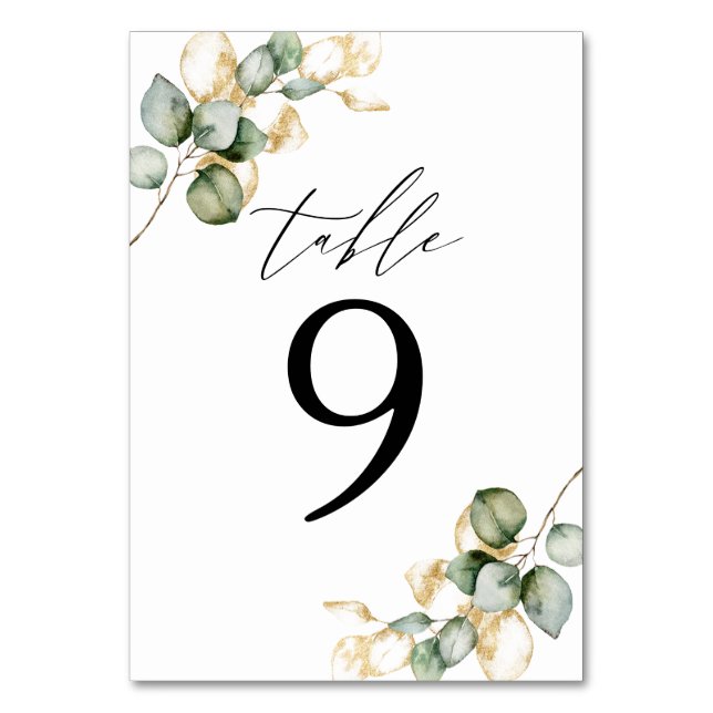 Numéro De Table Tableau vert n° 9 (Par défaut)
