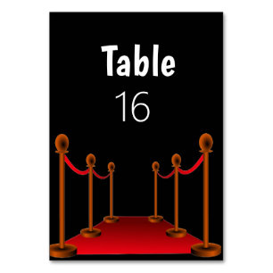 Numéro De Table Tapis rouge Hollywood Élégant doux 16