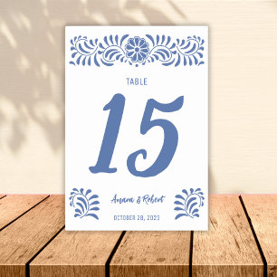 Numéro De Table Tarjeta De Mesa Talavera mexicana