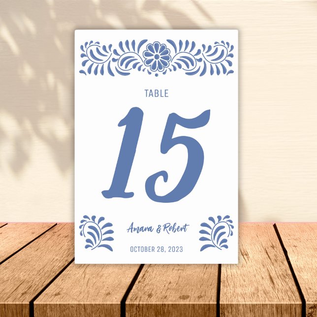 Numéro De Table Tarjeta De Mesa Talavera mexicana (Créateur téléchargé)