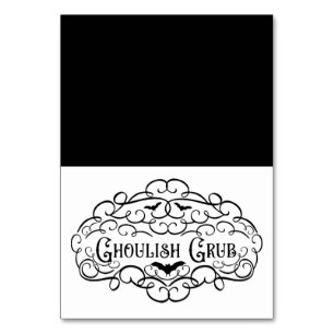 Numéro De Table Tente de nourriture vintage halloween lugubre