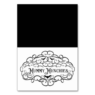 Numéro De Table Tente de nourriture vintage Halloween Monster Munc