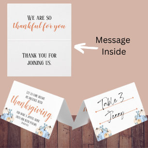 Numéro de table Thanksgiving Scripture Citrouille 