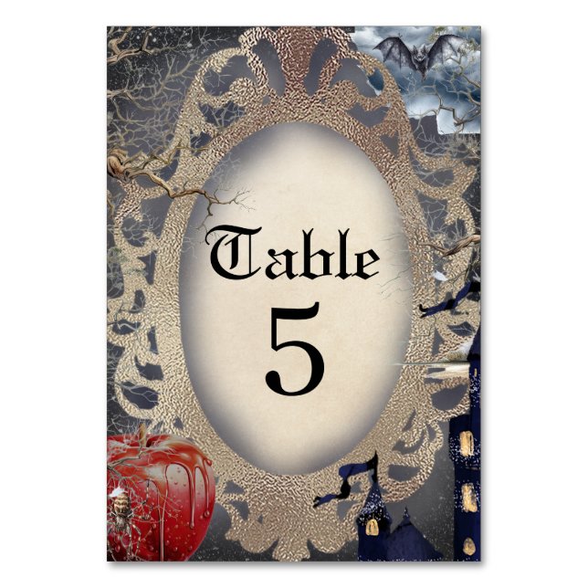 Numéro De Table Thème de légende blanche de neige d'Halloween effr (Par défaut)