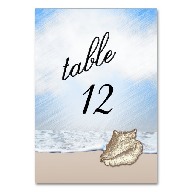 Numéro de table thème plage (Par défaut)