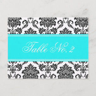 Numéro de table Tiffany Mariage damassé