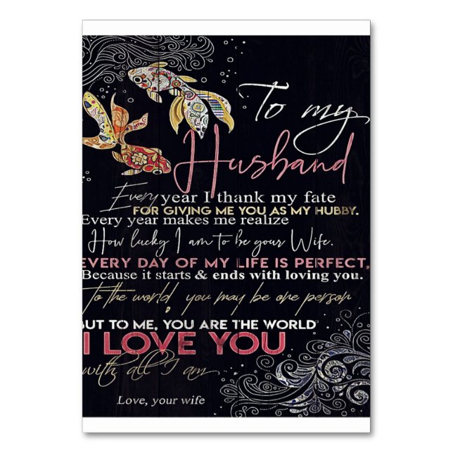 Numéro De Table To My Husband Letter | Best Father's Day Present | (Par défaut)