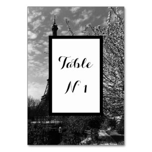 Numéro De Table Tour Eiffel Paris vintage
