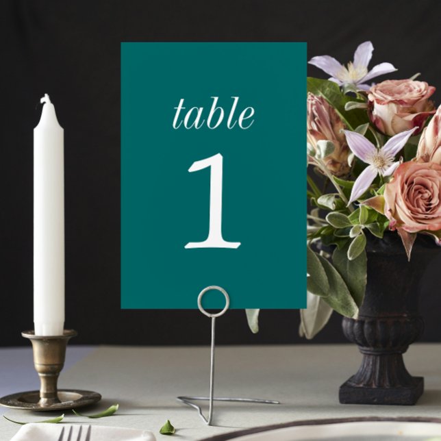 Numéro De Table True Simplicité 2 Turquoise Mariage Numéro de tabl (Créateur téléchargé)