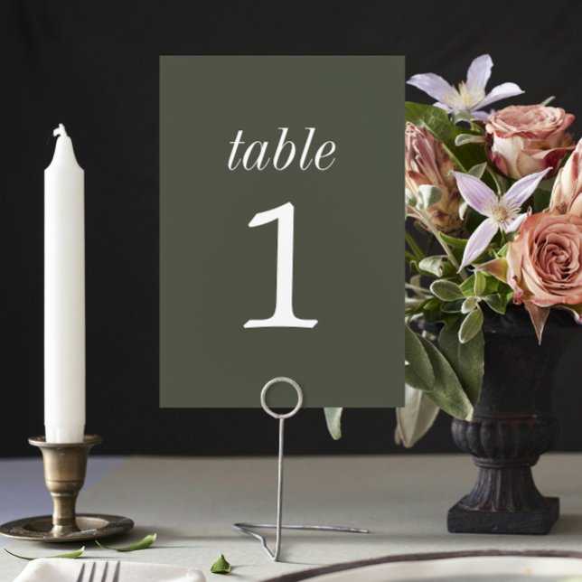 Numéro De Table True Simplicity 2 Camo Green Mariage Numéro de tab (Créateur téléchargé)