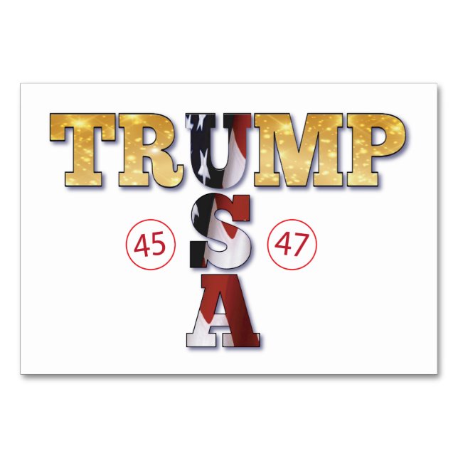 Numéro De Table Trump Presidential 💪 Gold USA (Devant)