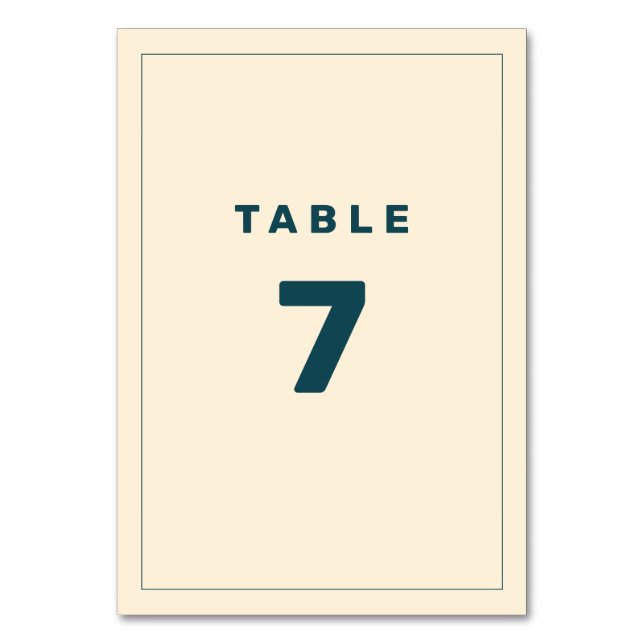 Numéro De Table Turquoise et beige Wes Anderson Numéro de tableau  (Par défaut)