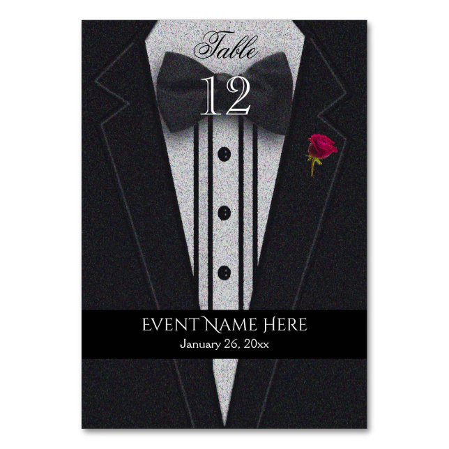 Numéro De Table Tuxedo noir (Par défaut)